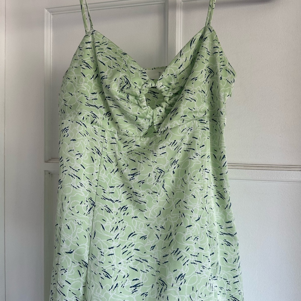 Green and Blue Patterned Dress - Picture 3 of 5